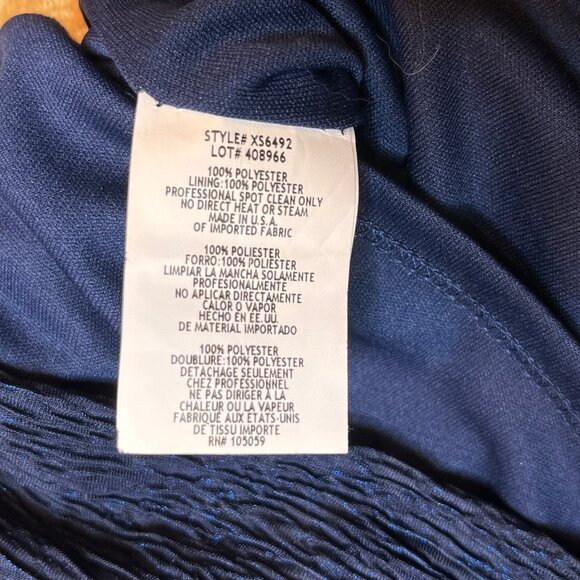 Xscape Navy Black Cocktail Fitted Knee Length Formal Dress SZ 8 Wedding Party - Picture 14 of 15